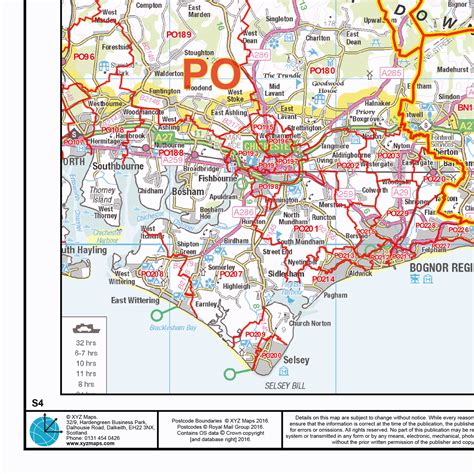 South East England Postcode Sector Wall Map S4 XYZ Maps
