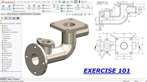 Solidworks Tutorial For Beginners Exercise 101 Youtube