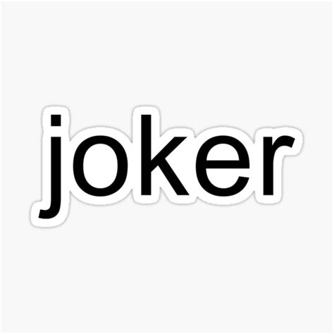 Joker Word Stickers Redbubble