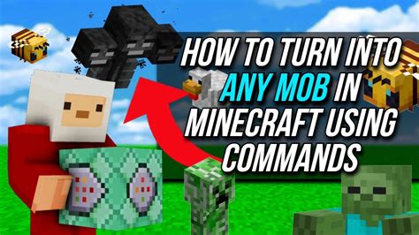 ️ How To Turn Into Any Mob In Minecraft Using Commands Command Block