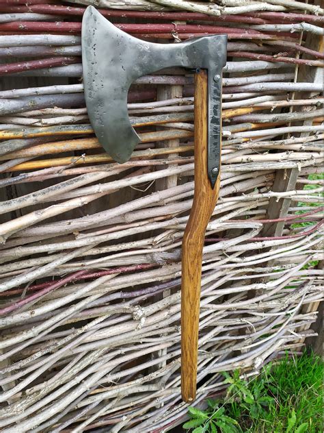 Two Handed Battle Axe Medieval Battle Axe Hand Forged Two Etsy