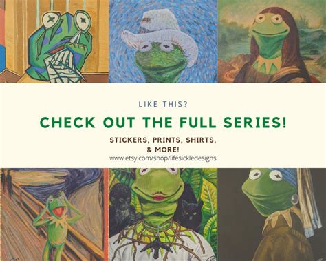 Mona Lisa Kermit The Frog Muppets Fine Art Print Etsy Ireland