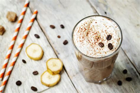 Chocolate Smoothie With Banana Coconut Pine Nuts