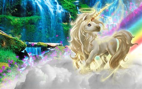 Unicorns And Rainbows Wallpaper Hd