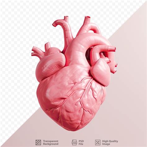 Corazón Humano Aislado Sobre Fondo Transparente Archivo Psd Premium