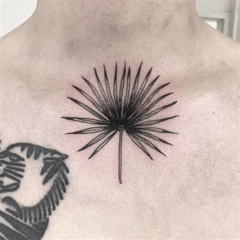 Minimalist Plant Tattoo By Annelie Fransson Inked On The Collarbone