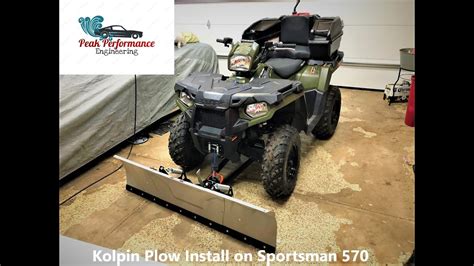 Kolpin 60 Snow Plow Install On A 2018 Polaris Sportsman 570 Atv Youtube