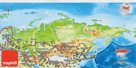 Physical 3d Map Of Russia