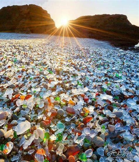 Glass Beach California Smukke Steder Rejse Inspiration Landskab