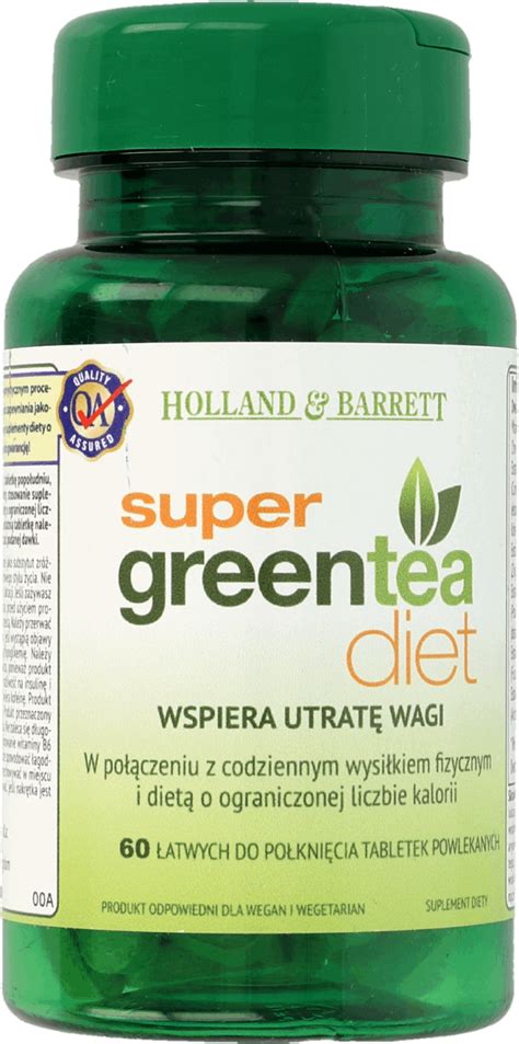 Hollandandbarrett Super Green Tea Diet Suplement Diety 60 Szt