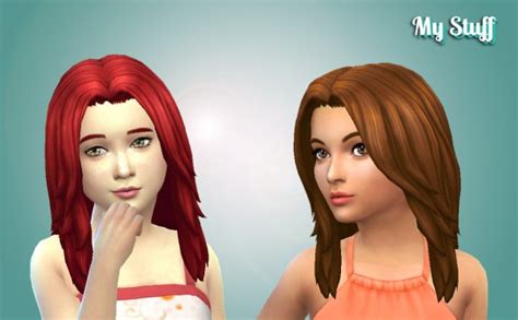 Mystufforigin Dynamic Hairstyle For Girls Sims 4 Hairs