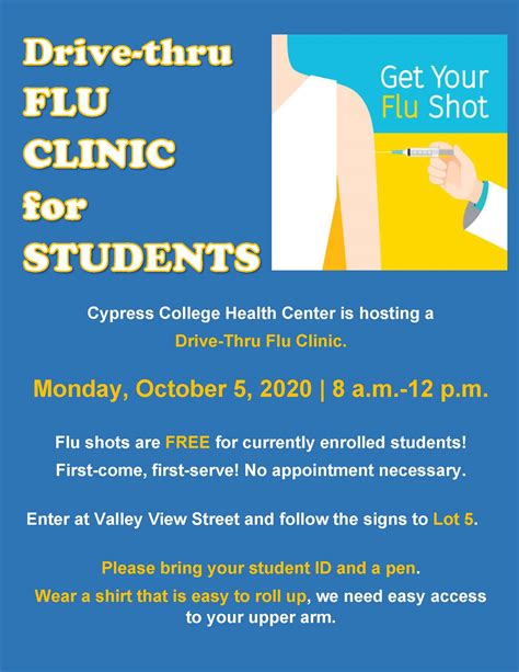Drive Thru Flu Clinic For Studentscypress College