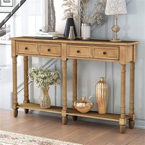 Buy Knocbel 58in Long Accent Entry Console Table With Drawers Bottom