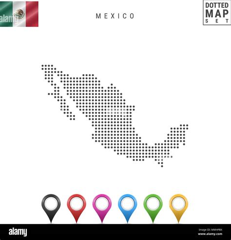 Vector Dotted Map Of Mexico Simple Silhouette Of Mexico The National