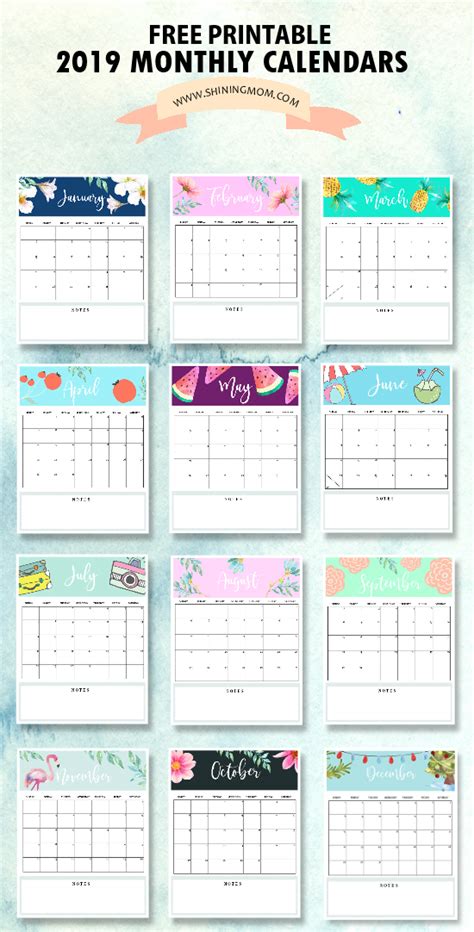 Just free download 2020 printable calendar as pdf format, open it in acrobat reader or another program that can display the pdf file format and print. Calendar 2019 Printable: FREE 12 Monthly Calendars To Love!