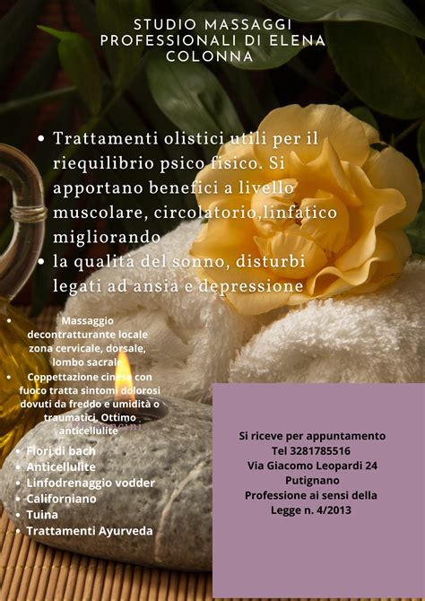 Studio Massaggi Professionali Di Elena Colonna Putignano
