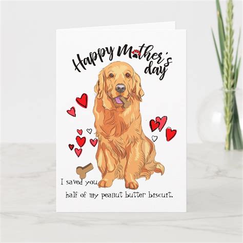 Happy Mothers Day From Your Golden Retriever Card Happy
