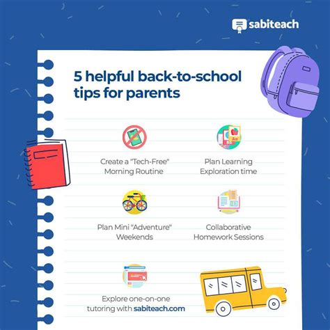 5 Helpful Back To School Tips For Parents Sabiteach