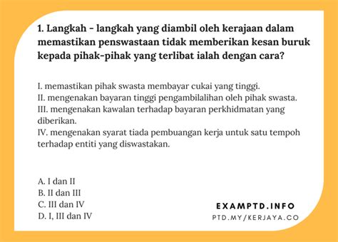 Pendedahan demi pendedahan yang terbongkar ketika bulan ramadan melihat suhu politik semasa, kami pasti pergerakan setiap parti politik yang ada di malaysia akan menjadi perhatian rakyat. Contoh Soalan PTD Peperiksaan Pegawai Tadbir Diplomatik M41