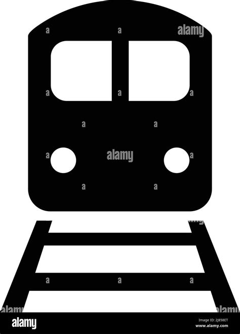 Train And Rail Silhouette Icon Editable Vector Stock Vector Image