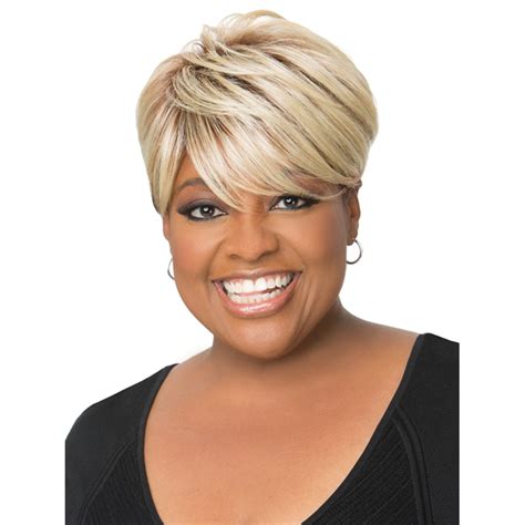 6 Short Lady Hairstyle Short Straight Blonde Wig Synthetic Hair Wigs