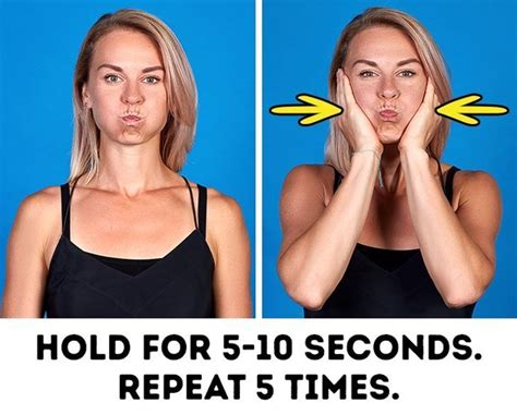 8 Effective Exercises To Slim Down Your Face Exercices Pour Le Visage
