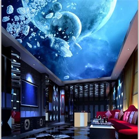 Beibehang Custom Large Wallpaper Murals 3d Fantasy Starry Galaxy Planet