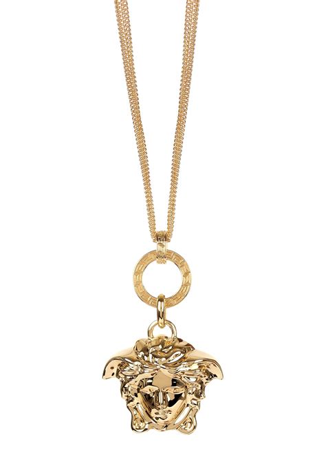 Skip to content skip to navigation. Lyst - Versace Medusa Head Necklace Gold in Metallic