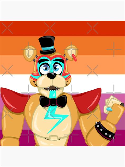 fnaf security breach glamrock freddy fazbear queer pride halfbody sexiz pix