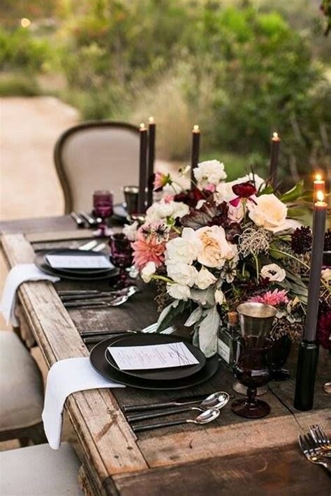To create this table setting, senior photo stylist buffy hargett used a collection of pitchers as vases, filling them with hydrangea and viburnum blooms for a fresh look. 31+ Romantic Wedding Table Setting Ideas for Couples ...
