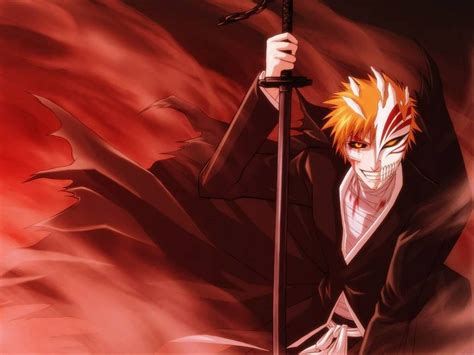 Wallpaper Illustration Anime Red Mask Sword Demon Bleach