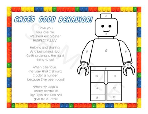 Lego Behavior Chart Printable