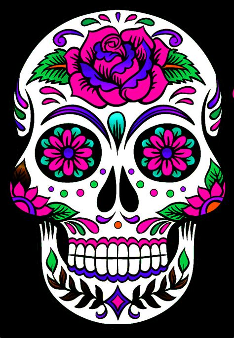 Sugar Skull Dia De Los Muertos Skull Wallpaper Sugar Skull Drawing