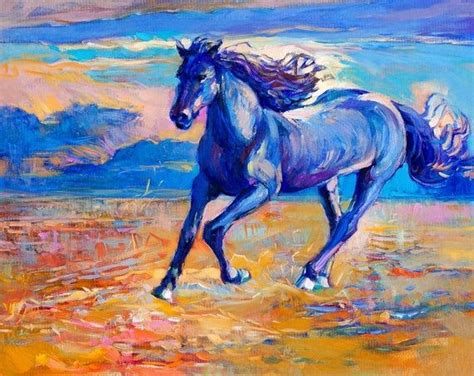 Horse Painting Original Oil Horse Painting Modern Horse Etsy Horse