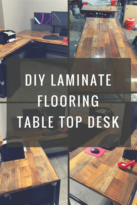 With a tabletop easel, you can take your art to go! DIY Laminate Flooring Table Top Desk #KeeKlamp #DIY # ...