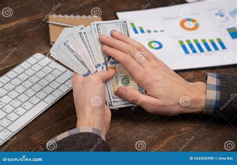 Lot Of Money In The Hands Of A Businessman Stock Photo Image Of