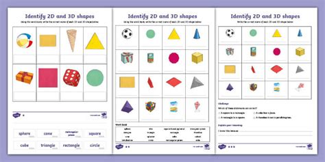 Worksheets On 2d And 3d Shapes Maths Ks2 Teacher Made