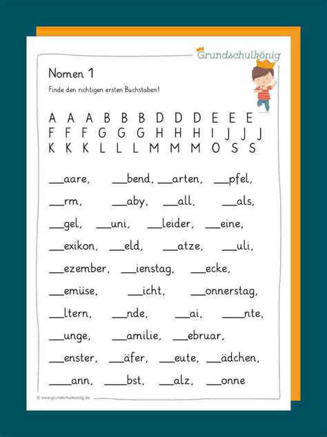 Unsere sammlung zum stoff der 1. Deutsch 3 Klasse Nomen Verben Adjektive Übungen ...