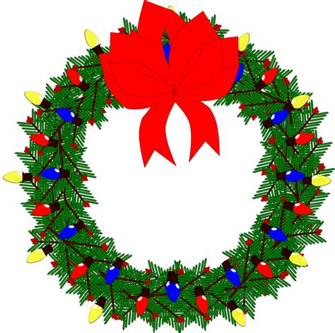 Christmas Wreath Garland Clip Art Xmas Wreath Cliparts Png Download