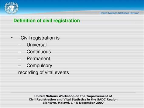 Ppt The Need For A Civil Registration System Powerpoint Presentation