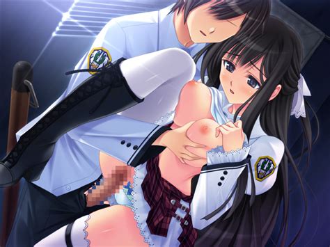 Rule 34 Black Eyes Black Hair Breast Grab Breasts Censored Fusataka Shikibu Game Cg Mosaic