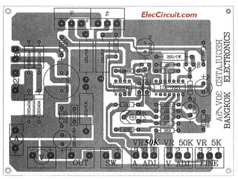 0 30v 0 5a Regulated Variable Power Supply Circuit