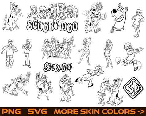 18 scooby do svg silhouette big bundle silhouette files for etsy