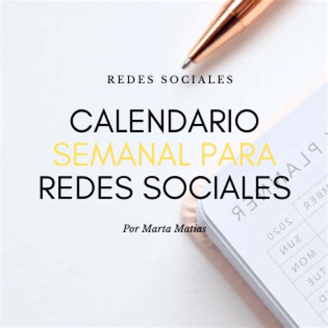 Calendario Semanal De Contenidos Para Redes Sociales The Steptorial