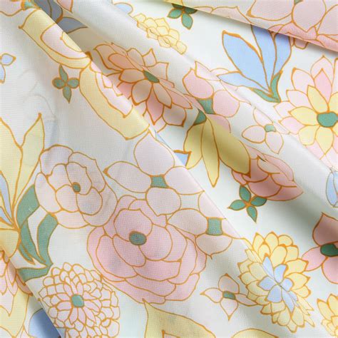 Pastel Floral Silk Crepe De Chine By Lady Mcelroy Bloomsbury Square