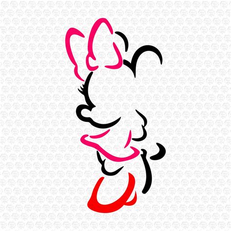 Minnie Mouse Silhouette Color Svg Mickey Svg Svg Files Disney Svg