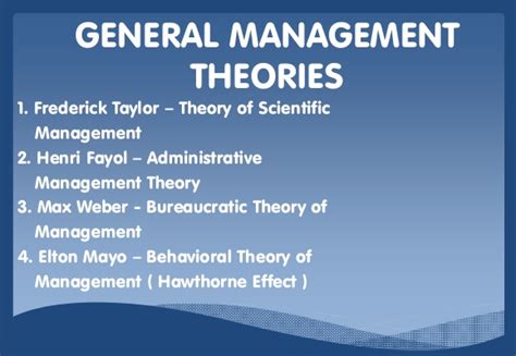 💐 Major Management Theories Types Of Management Theories With Tips
