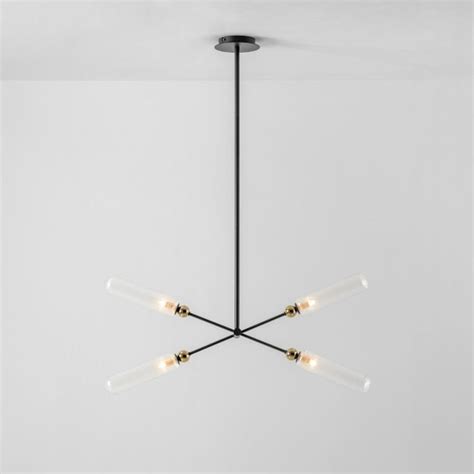 houseof pill four lamp g9 pendant in charcoal grey and brass fitting and style from dusk lighting uk