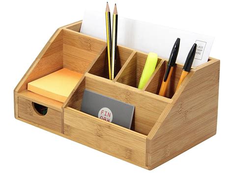 Desk Organiser With Drawerpen Holder Desk Tidymade Of Bamboo Buy