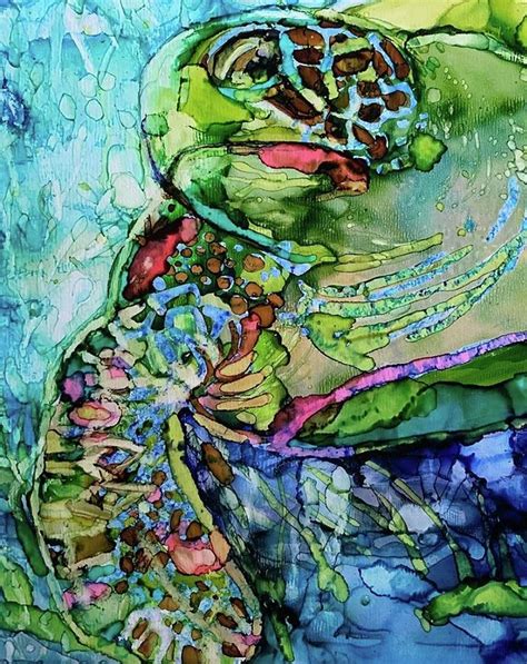 Sea Turtle Painting By Cindy Fornataro Fine Art America